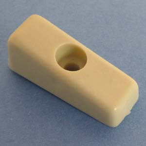 Drawer Bumper With Reference Tab Almond 1/2", Bag of 4