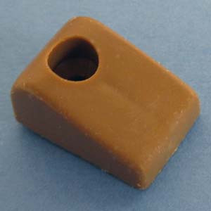 Drawer Bumper w/ Reference Tab Tan 1/2", Bag of 4