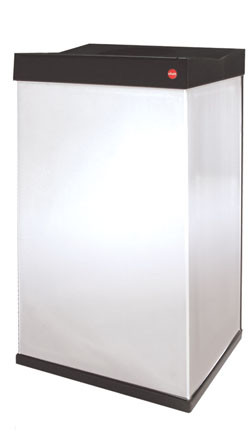Trash Can, freestanding, plastic, white, 41liters