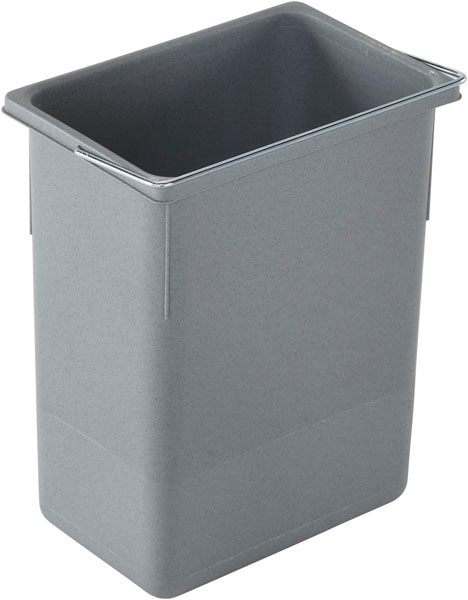 Replacement bin, plastic, gray, 35liters