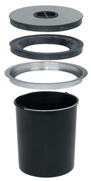 Trash Can, worktop, stainless steel, 11liters