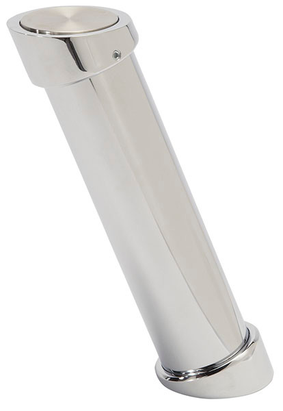 Console, steel, chrome-plated, slanted for glass 50mm