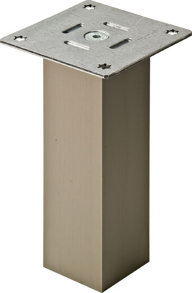 Countertop Support, square, straight, 50 x 50 x 170mm, stainless steel effect
