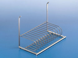 Plate Holder, matt chrome / aluminum, 380mm
