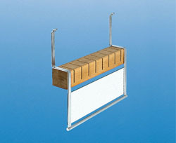 Knife Holder, beech / matt chrome / aluminum 380mm
