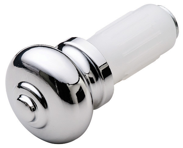 End Cap Profiled, brass, polished chrome