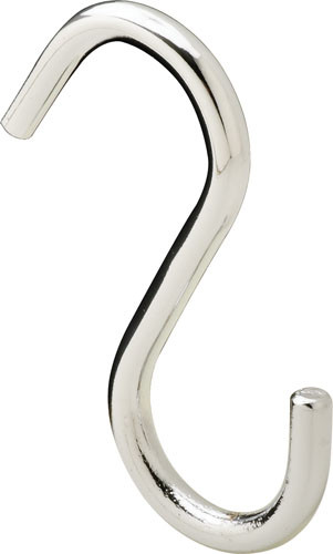 Hook, steel, polished chrome, 27 x 55mm