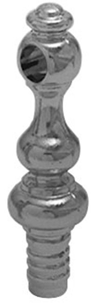 Gallery End Post, zinc, polished chrome