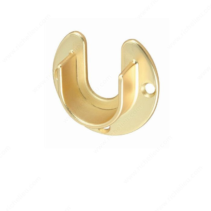1-5/16 Open Round Support - Screw Mount, Finish Matte Brass, Material Aluminum, one