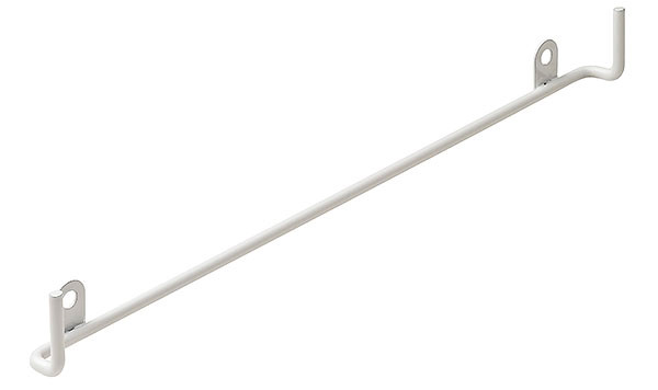 Hamper Basket Mounting Rail, steel, white, 8 7/8"