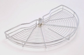 Basket, half moon, steel, chrome-plated, 750 x 420mm