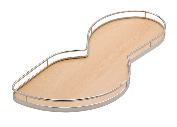 LeMans Set, Arena, left, chrome / maple, adjustable post, 25kg per tray (set includes: 2-60'er trays and posts)