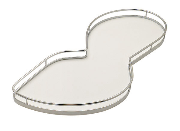 LeMans Set, Arena, right, chrome / white, adjustable post, 25kg per tray (set includes: 2-45'er trays and posts)