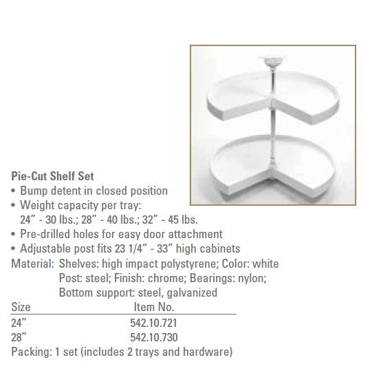 Revolving Fitting Set, plastic, white, 24"