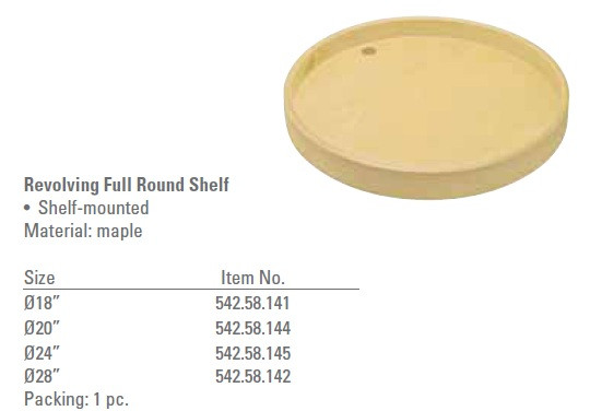 Revolving Round Tray, maple, 28" diameter x 2"