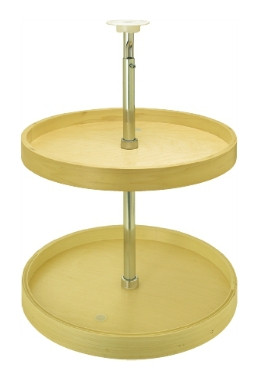 Revolving Round Tray, maple, 24" diameter x 2", with pole kit