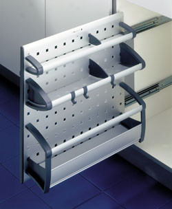 Base Pull-Out Vario, aluminum, 158 x 490 x 481mm