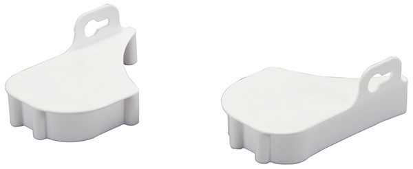 Sink Tilt-out Tray Ends, plastic, white, 63 x 20 x 99mm