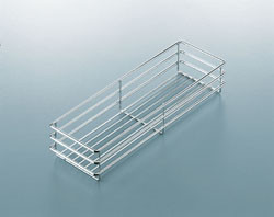 Basket, wire, steel, chrome-plated, 160 x 470 x 75mm