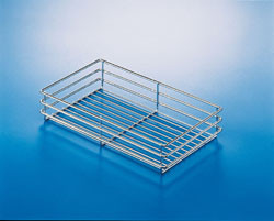 Basket, wire, steel, chrome-plated, 210 x 470 x 75mm