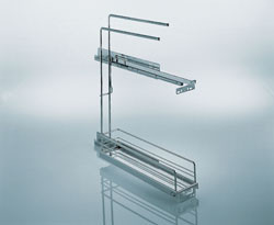 Base Pull-Out Towel Rail, steel, chrome-plated, right with softclose