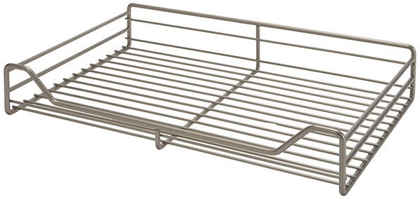 Basket Set, steel, champagne, 18 1/2" x 15 3/8" x 3 3/8" (1 set= 2 baskets)