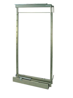 Pantry Pull Out Set, steel, champagne, for internal heights between 33 7/8" - 49 5/8" (set includes: frames, slides, and brackets)