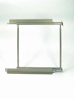 Base Set, steel, champagne, 26 3/8" - 32" (set includes: slides and front brackets)
