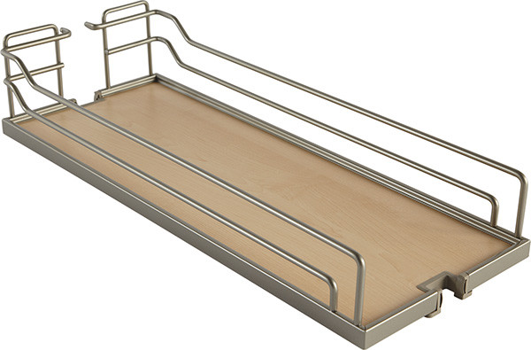 Tray Set, Arena, steel, champagne / maple, 19" x 20 3/8" x 4 1/8" (1 set = 2 trays)