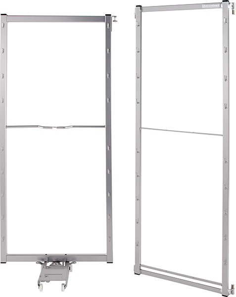 Chef's Pantry Set, steel, silver 18" x 45", left (set includes mounting hardware)