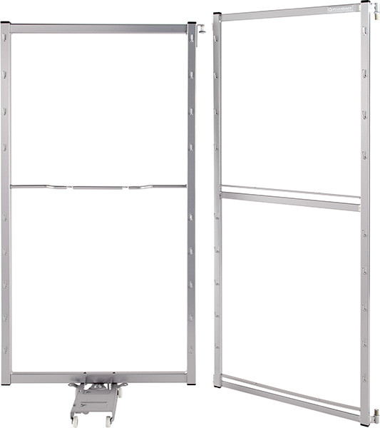 Chef's Pantry Set, steel, silver 21" x 45", left (set includes mounting hardware)