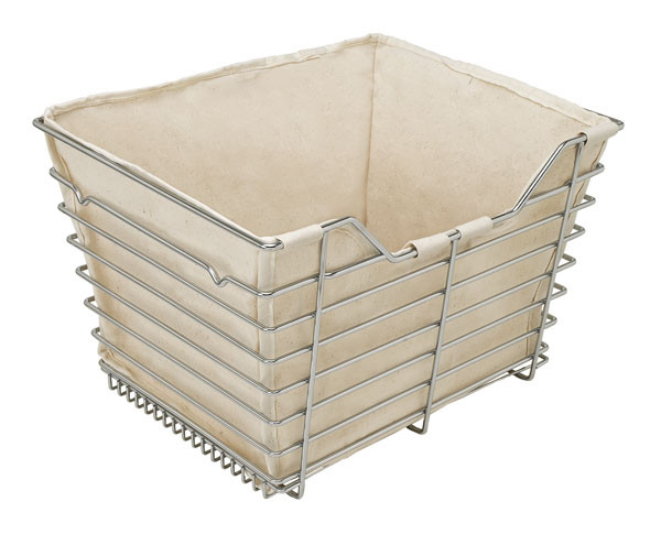 Cloth Liner, cotton, cream, for basket, 16" x 17" x 11"