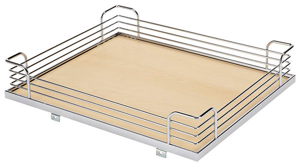 Tray Set Arena for Magic Corner Two, version 3, steel, maple/chrome, 390x470x88 (front basket), 390x470x102 (back basket)