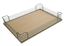 Tray Set Arena for Magic Corner Two, version 3, steel, champagne/maple, 390x470x88 (front basket), 390x470x102 (back basket)