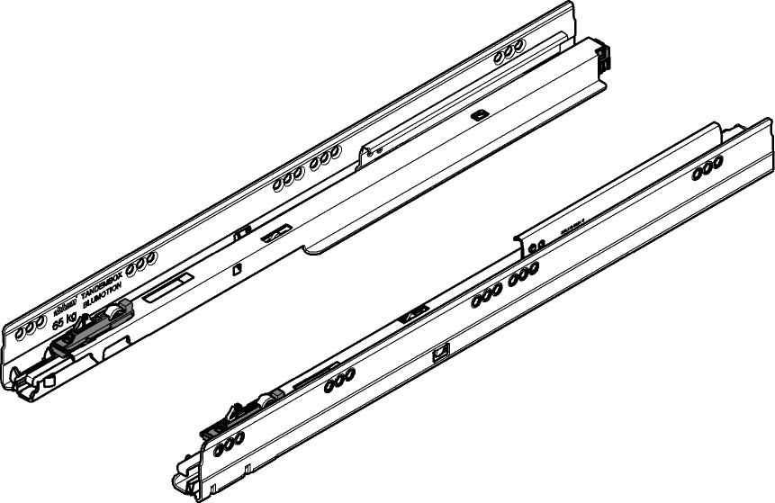 Tandembox 556. Cabinet Profiles, Hd, For 450Mm (18") Drawer, Pair