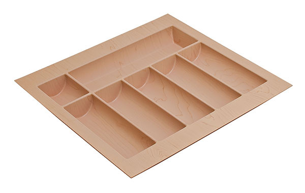 Cutlery Tray, plastic, maple, w400-500 x d490-540mm