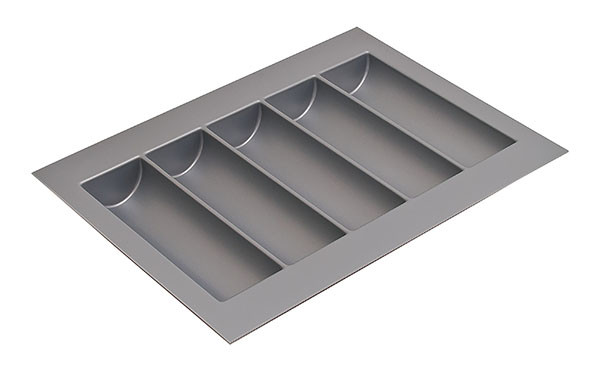 Cutlery Tray, plastic, silver, w300-400 x d490-540mm