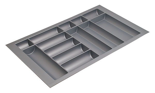Cutlery Tray, plastic, silver, w800-900 x d490-540mm