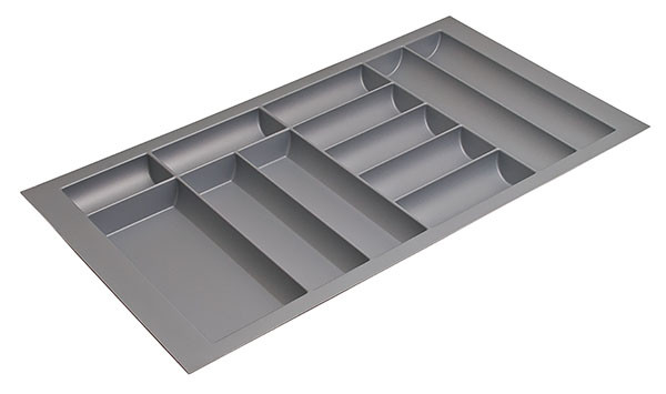 Cutlery Tray, plastic, silver, w900-1000 x d490-540mm