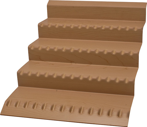 Spice Tray 4-Row, plastic, maple, 1300 x 550mm