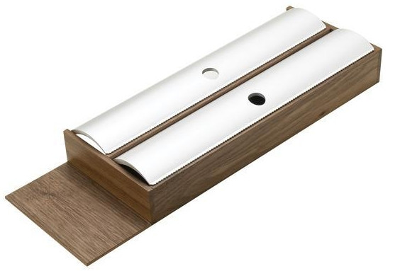 Fineline Roll Holder, walnut, 424 x 138 x 45mm