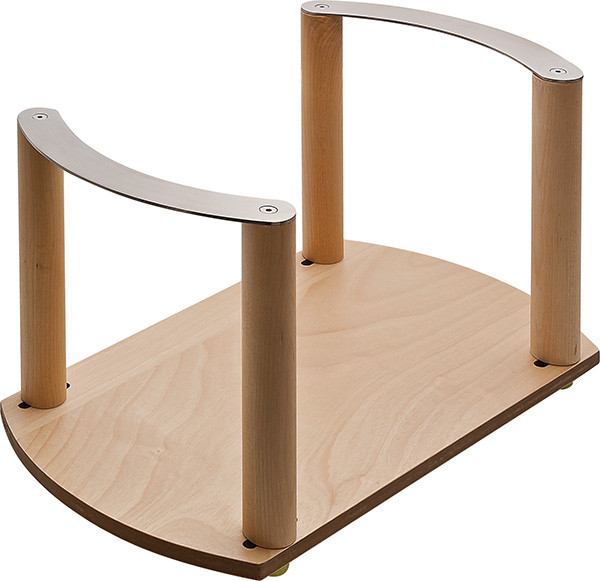 Fineline Plate Holder, birch, with stainless steel handle, 340 x 180 x 180mm