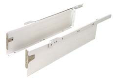 Metal Box System, 4 1/2" Height, 3/4 extension, steel, epoxy-coated white, 100 lbs, 18"
