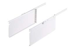 Metal Box System, 6" Height, 3/4 extension, steel, epoxy-coated white, 100 lbs, 18"