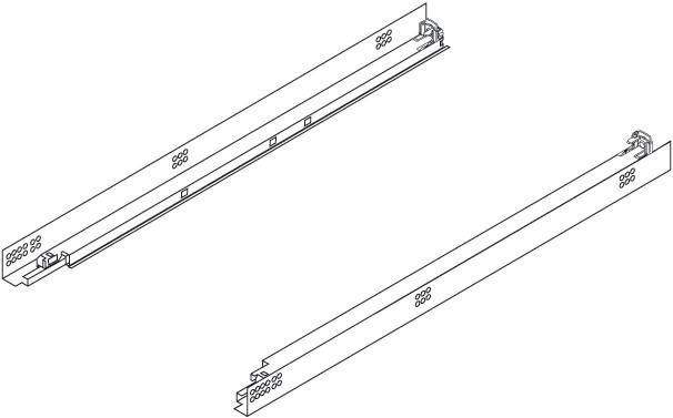 Tandem Plus 562F Drawer Runners For Face Frame, 15" Drawer, 3/4"