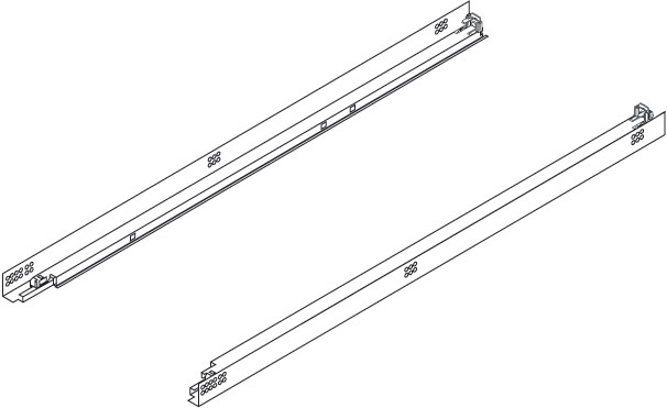 Tandem Plus 562F Drawer Runners, For Face Frame, 21" Drawer, 3/4"