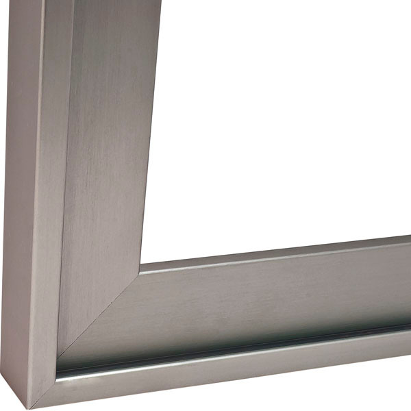 Frame Profile, aluminum, silver anodized, 27X38mm, 2.5 meters