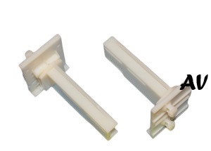 Adjustable Rear Socket Set for Salice 218 Epoxy Slide w/ 10mm pegs, Pkg of 2 pc L+R