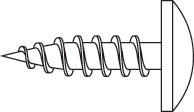 Truss Head Wood Screw, #6 Head X 1/2" Length