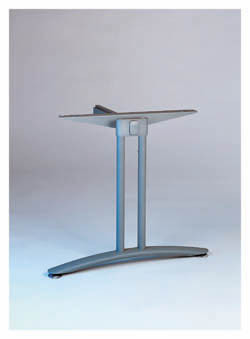 Ecco Side Base, business, asymmetrical, steel, silver, 750mm